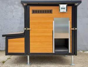 Hühnerstall Henni-6 Mini isoliert winterfest mit 4 Füße für 6 Hühner - lackierte Stahlkonstruktion