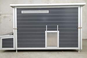 Hühnerstall Henni 14 mit 4 Füße winterfest Stahlstall für 14 Hühner - lackierte Stahlkonstruktion