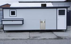 Hühnerstall Henni 600 begehbarer Stahlstall für  max. 50 Hühner