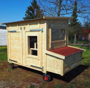 Hühnerstall JOSTuS 10 Allrad-Pultdach für 10 Hühner