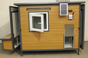 Hühnerhaus Henni 11F winterfest 150 cm groß für 11 Hühner mit 4 Füße - verzinkte Stahlkonstruktion