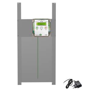 HK2.0-RH - Rahmengerät mit selbstverriegelnder Hühnerklappe, inkl. Steuerung für Anlocklicht und Beleuchtung - Steuereinheit mit integriertem Antrieb