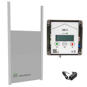 HK3 mit Gänseklappe 340x550mm und integrierter Schaltung für Anlocklicht