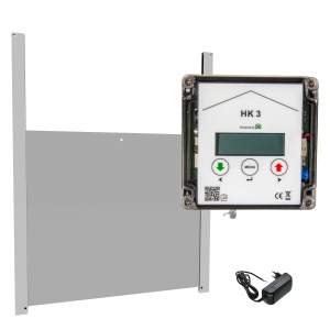 HK3 mit Hühnerklappe 420x370mm und integrierter Schaltung für Anlocklicht