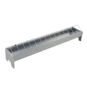 Verzinkter Futtertrog mit Gitter für Hühner, L = 75 cm