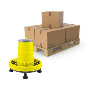 COMPACTA Geflügelfutterautomat 12l verstellbar Anti-Abfall-Grill - 100 Stück