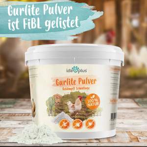 Gurlite Pulver - Effektiv gegen rote Vogelmilben & andere Parasiten - 250g