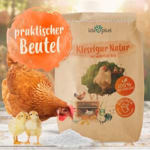 Kieselgur Natur im Sack 3 kg – Kieselerde als Pulver – für Hühner & Wachteln