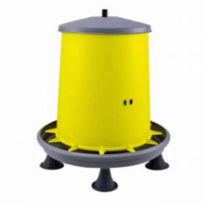 Geflügelfutterautomat 9l mit Gewindestange zur Einstellung, Deckel, Fressgitter