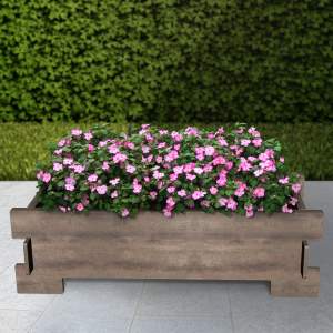 Niedriger Pflanzkasten H 24 mit den Maßen 40 x 80 aus HPL