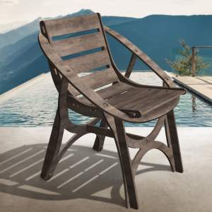 Gartenstuhl aus HPL-Laminat