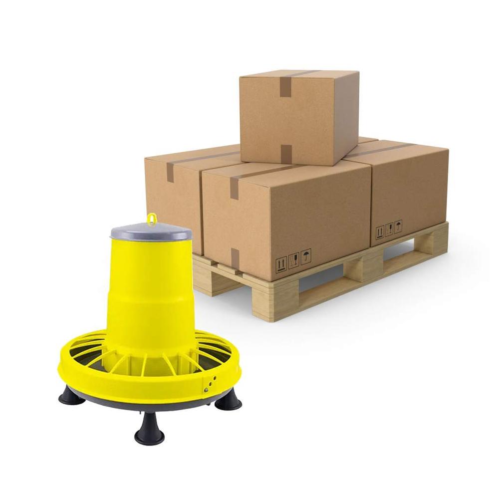 COMPACTA Geflügelfutterautomat 12l verstellbar Anti-Abfall-Grill - 100 Stück