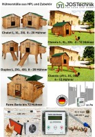 Hühnerställe aus HPL Material in verschiedenen Größen und Ausführungen für 4 - 72 Hühner ab 528,00 €