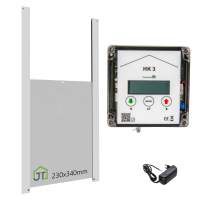 HK3 mit Hühnerklappe 230x340mm und integrierter Schaltung für Anlocklicht